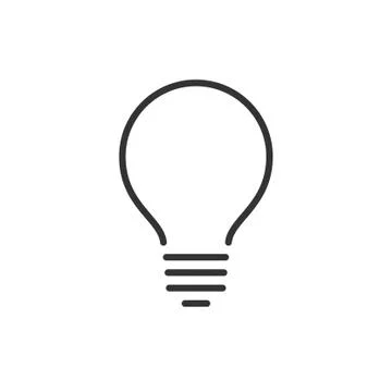 Lamp linear pictogram, vector icon Stock Illustration