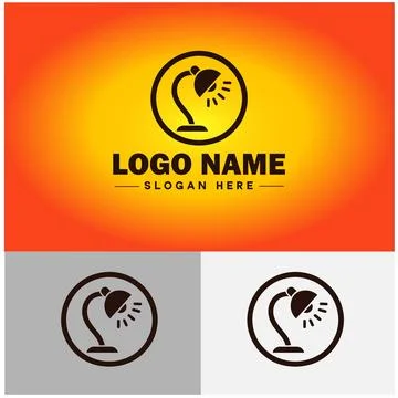 Lamp Logo bulb Light icon Company brand business logo template editable vecto Stock Illustration