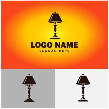Lamp Logo bulb Light icon Company brand business logo template editable vecto Stock Illustration