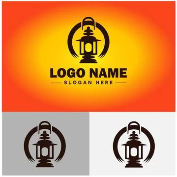 Lamp Logo bulb Light icon Company brand business logo template editable vecto Stock Illustration