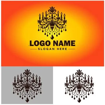 Lamp Logo bulb Light icon Company brand business logo template editable vecto Stock Illustration