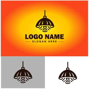 Lamp Logo bulb Light icon Company brand business logo template editable vecto Stock Illustration
