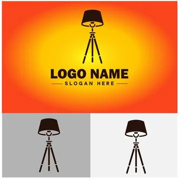 Lamp Logo bulb Light icon Company brand business logo template editable vecto Stock Illustration