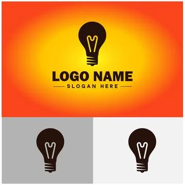 Lamp Logo bulb Light icon Company brand business logo template editable vecto Illustrazione stock