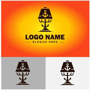 Lamp Logo bulb Light icon Company brand business logo template editable vecto Illustrazione stock