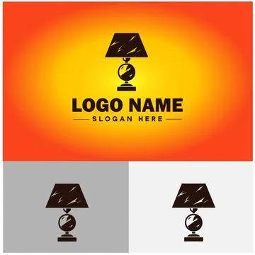 Lamp Logo bulb Light icon Company brand business logo template editable vecto Illustrazione stock