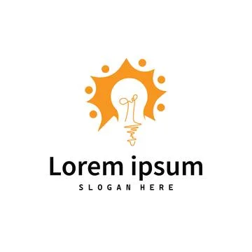 Lamp logo design concept, with a modern minimalist abstract concept, design.. Stock Illustration