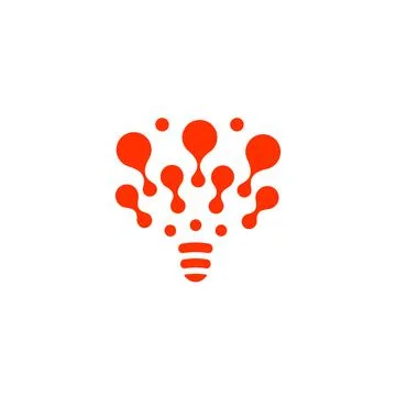 Lamp Logo silhouette design vector template. Think idea concept. Brain storm Stock Illustration