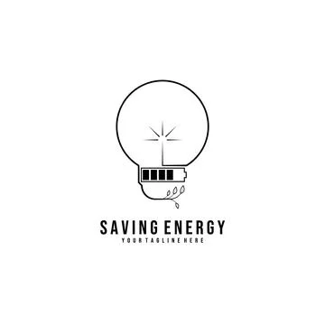 Lamp logo vector illustration design,creative energy saving icon symbol Stock Illustration
