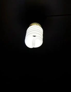 A lamp in the middle of the darkness Stock Photos