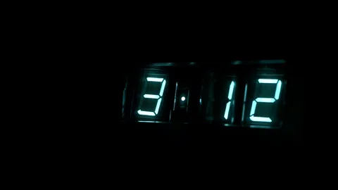 Lamp neon clock glow in the dark Stock Footage 104803776