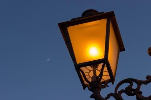 Lamp in the night Stock Photos