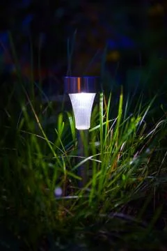 Lamp in the Night Stock Photos