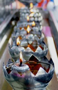 Lamp oils Foto stock