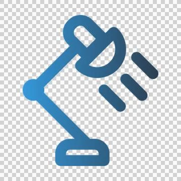 Lamp outline icon. with gradient colors suitable for interfaces Stock Illustration