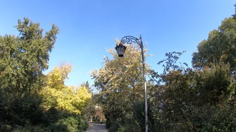 Lamp In The Park, Go Pro, 4K Stock Footage 120520151