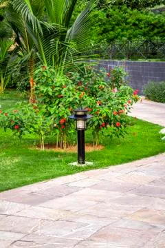 The lamp in the park Stock Photos