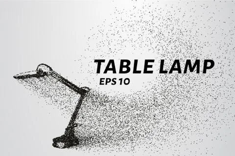 Lamp of the particles. Table lamp consists of circles and points. Vector il.. Stock Illustration