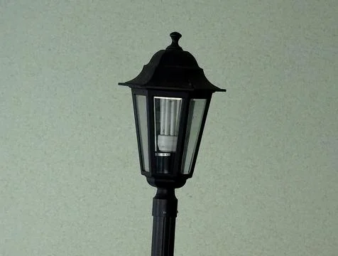 Lamp Post Against White Background Stock Photos