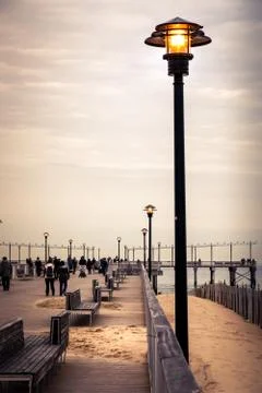 Lamp Post on the beach: DSC03146 Stock Photos
