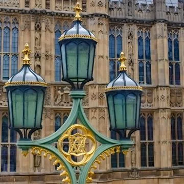 Lamp Post at Big Ben Stock Photos