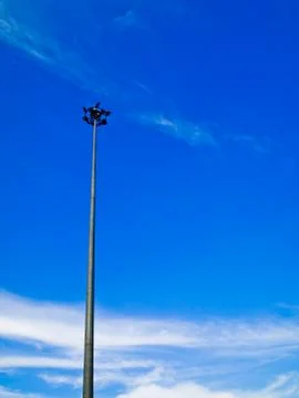 Lamp post with blue sky Stock Photos
