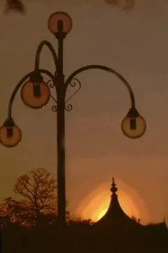 Lamp Post at Dawn Stock Photos