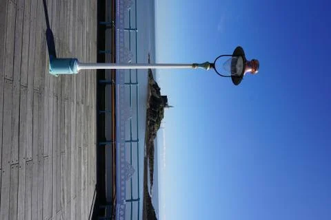 Lamp post on Mumbles Pier Overlooking the Sea in Swansea Photos