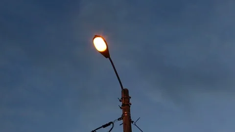 Lamp post nighttime 01, Abapó, Bolivia 2017 Stock Footage 95496542