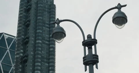 Lamp Post in NYC Columbus Circle, Abstract Vidéo 152736136
