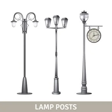 Lamp Post Set Stock Illustration