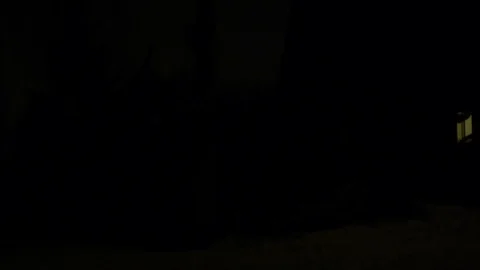 Lamp post in the winter night Stock Footage 123804786