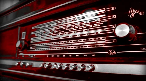 Lamp radiogramophone for a Vj. Stop-motion Stockbeeldmateriaal 48803946