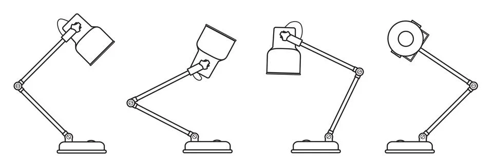 Lamp set Illustrazione stock