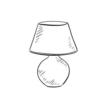 Lamp with shade Illustrazione stock