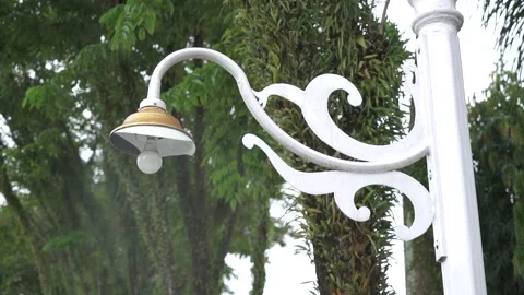 LAMP IN SIDEWALK Stock Footage 286085957