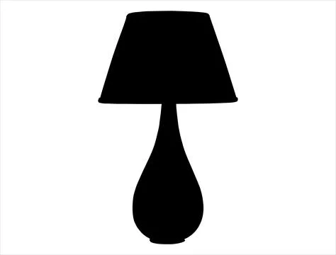 Lamp silhouette vector art Stock Illustration