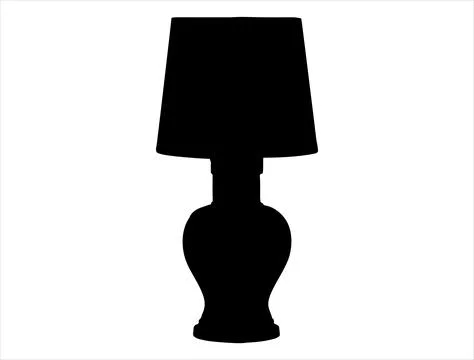 Lamp silhouette vector art Stock Illustration