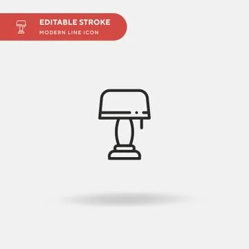 Lamp Simple vector icon. Illustration symbol design template for web mobile U Stock Illustration