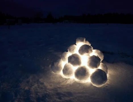 Lamp of snowballs Stock Photos