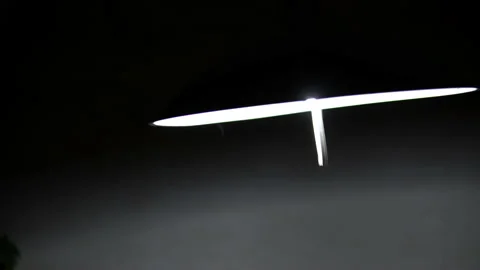 The lamp staggers in the dark Stock Footage 137647253