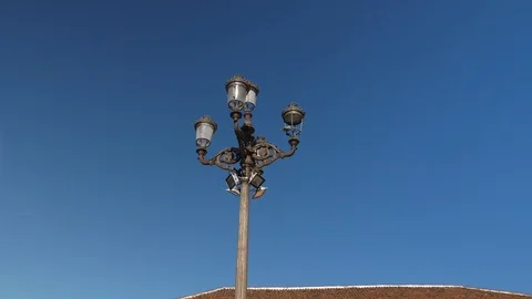 Lamp-Standard Monastery Of San Francisco In Garachico Town Tenerife Spain Stock Footage 104545855