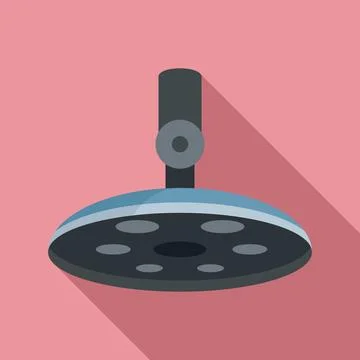 Lamp surgical light icon, flat style Stock Illustration