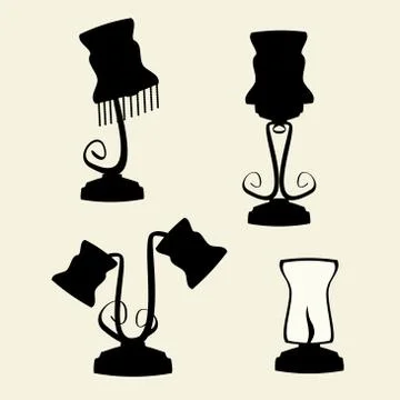 Lamp table Stock Illustration