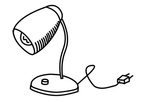 Lamp on the table Stock Illustration