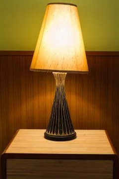 Lamp on table Stock Photos