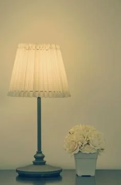 Lamp on the table Stock Photos