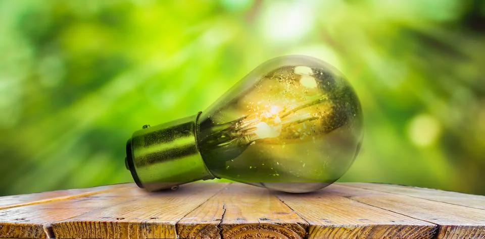 Lamp on table Stock Photos
