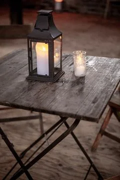 A lamp on table Stock Photos