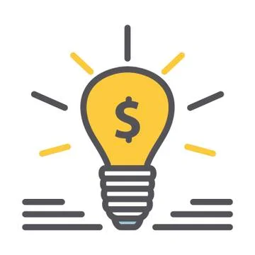 Lamp thin line icon Stock Illustration